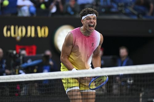 Ben Shelton at the 2025 Australian Open - Source: Getty