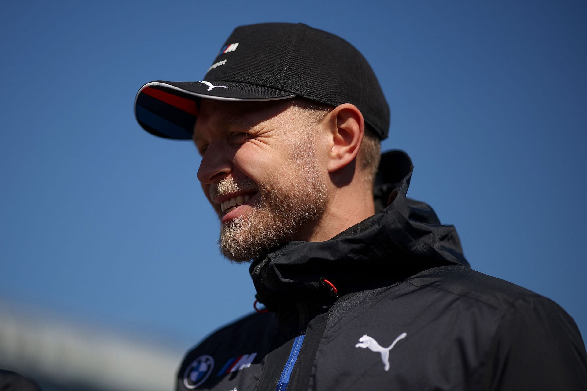 DAYTONA BEACH, FLORIDA - JANUARY 25: Kevin Magnussen, driver of the #24 BMW M Team RLL BMW M Hybrid V8 on track prior to the Rolex 24 at Daytona International Speedway on January 25, 2025 in Daytona Beach, Florida.  (Photo by James Gilbert/Getty Images) - Source: Getty