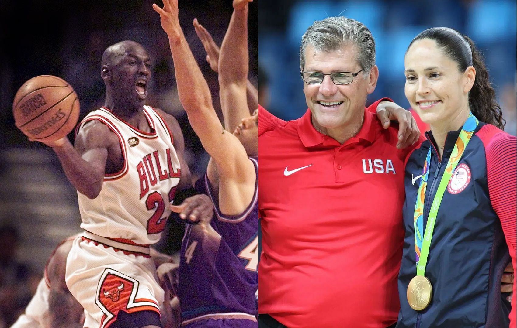 Michael Jordan, Geno Auriemma, Sue Bird