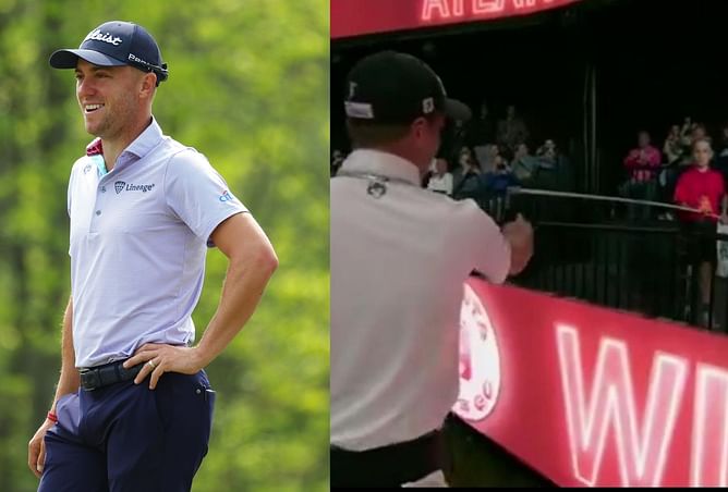 WATCH: Justin Thomas makes a young fan's day by handing out TGL memorabilia