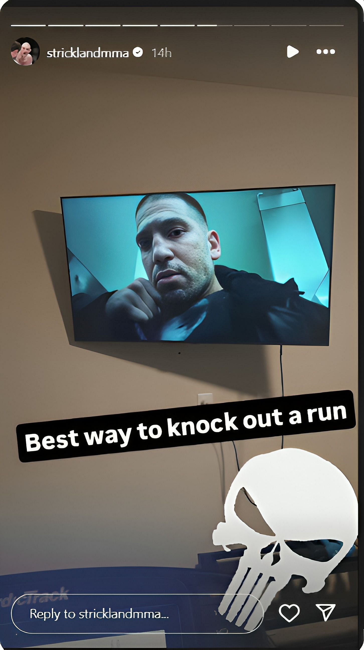 Sean Strickland is watching &quot;The Punisher&quot; [Image courtesy: @sstricklandmma on Instagram]