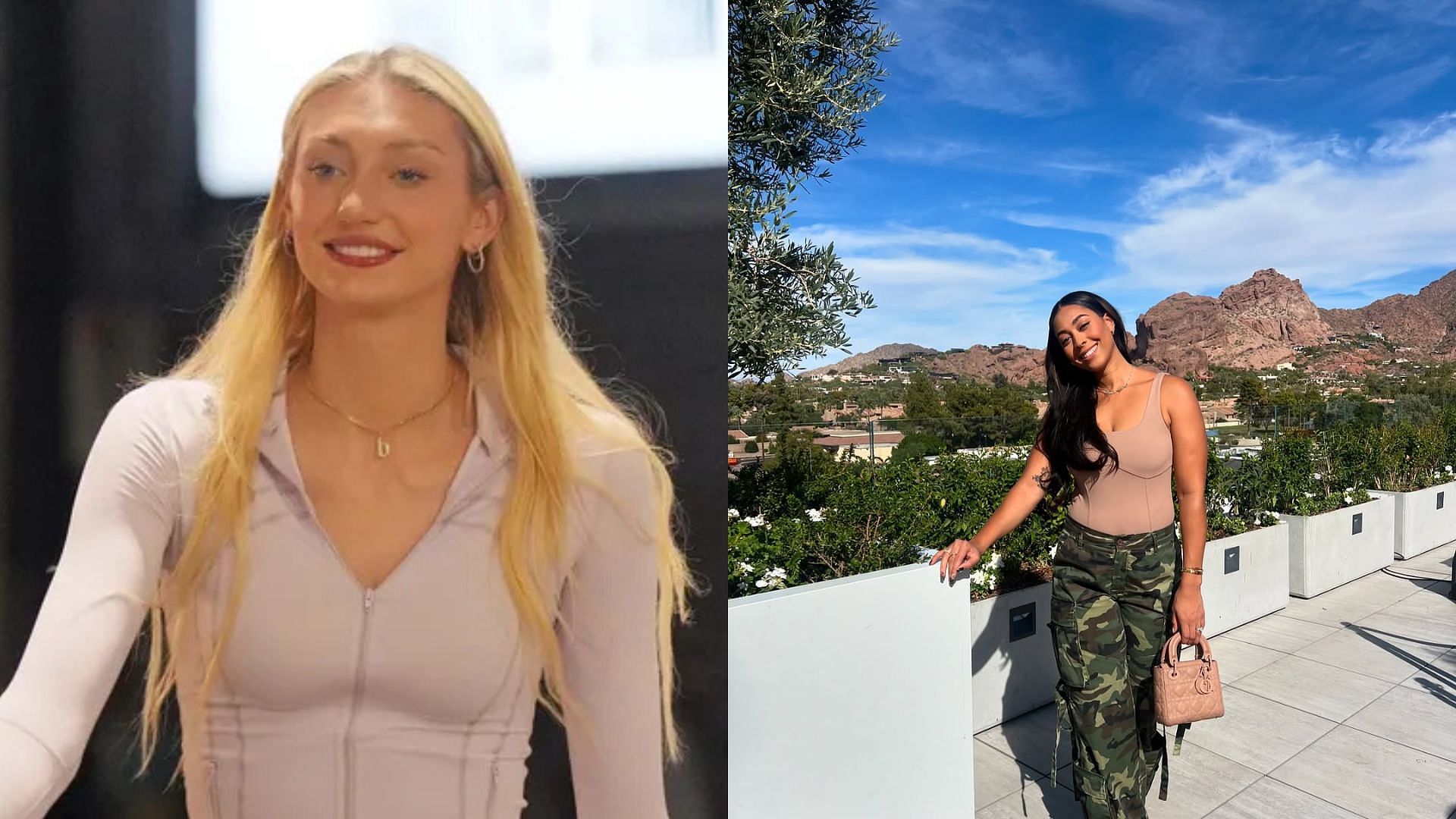 Los Angeles Sparks forward Cameron Brink, Sydel Curry-Lee poses for a photo. Photo Credits: Imagn, Sydel Curry-Lee&#039;s IG account