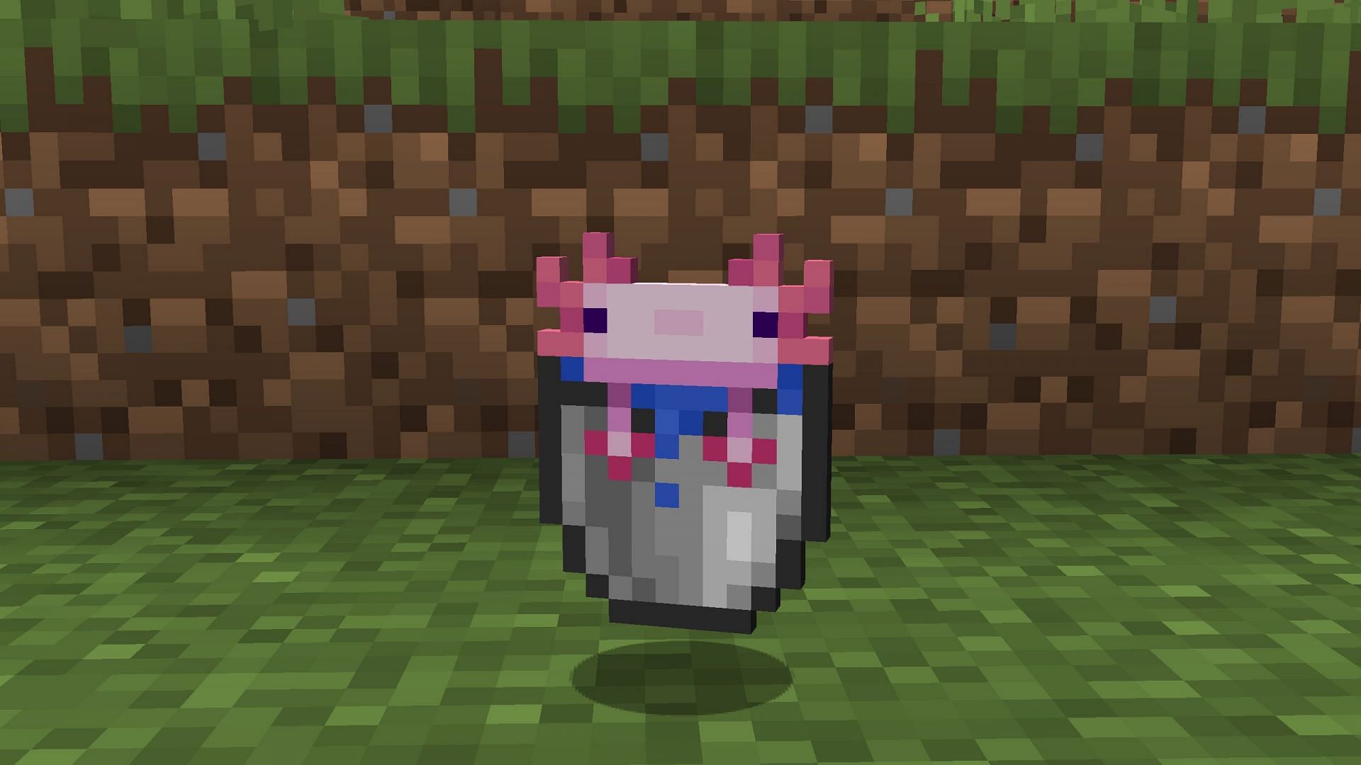 Axolotls can be captured in a water bucket (Image via Mojang Studios)