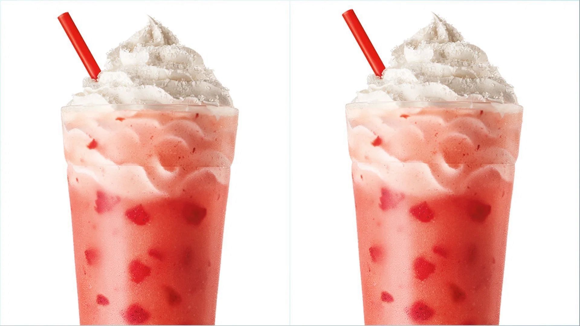 Strawberry Shortcake Snowball Slush Float is a dessert-like drink (Image via Sonic)