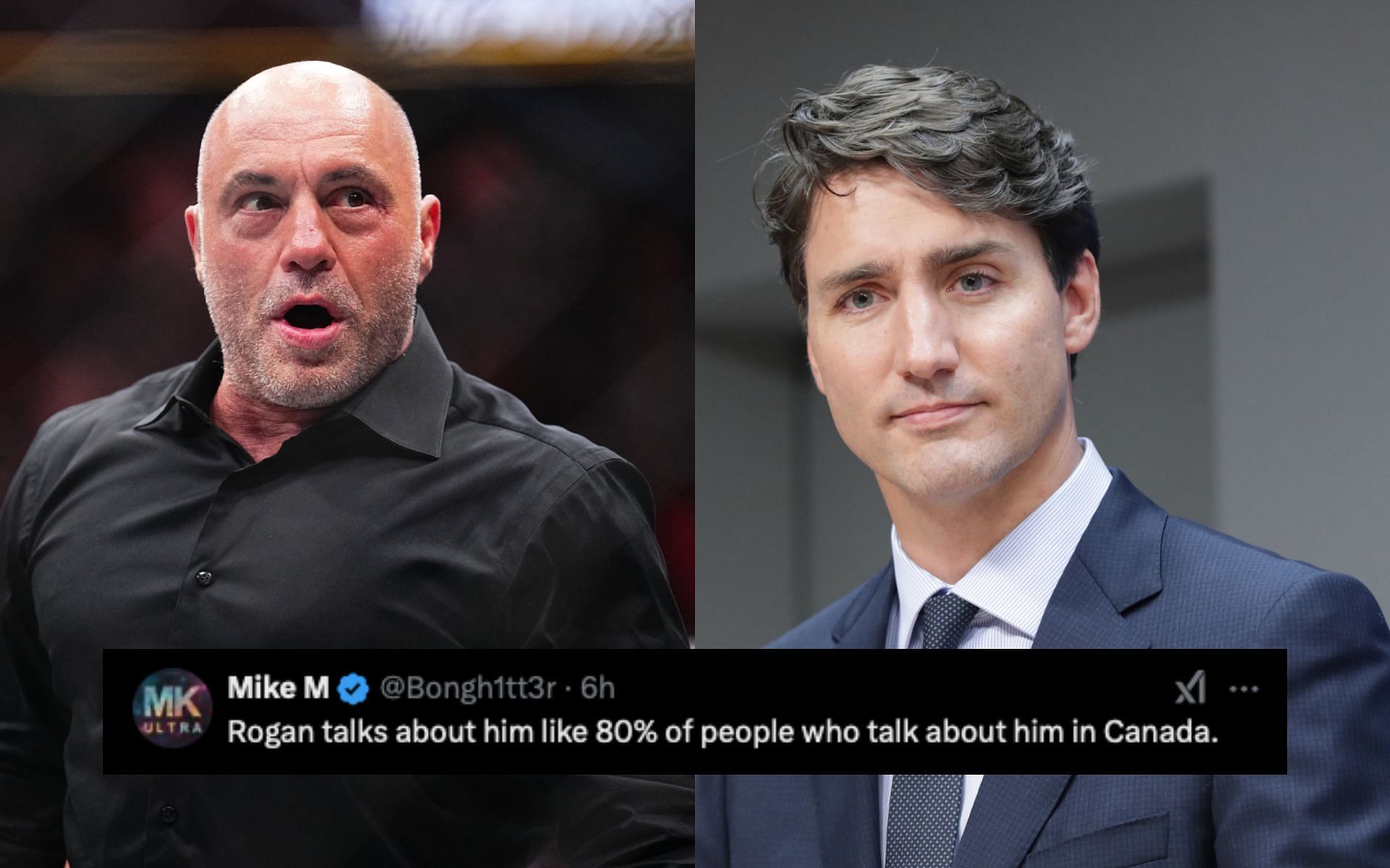 Fans react to Joe Rogan (left) slamming Justin Trudeau (right). [Image courtesy: Getty Images] 