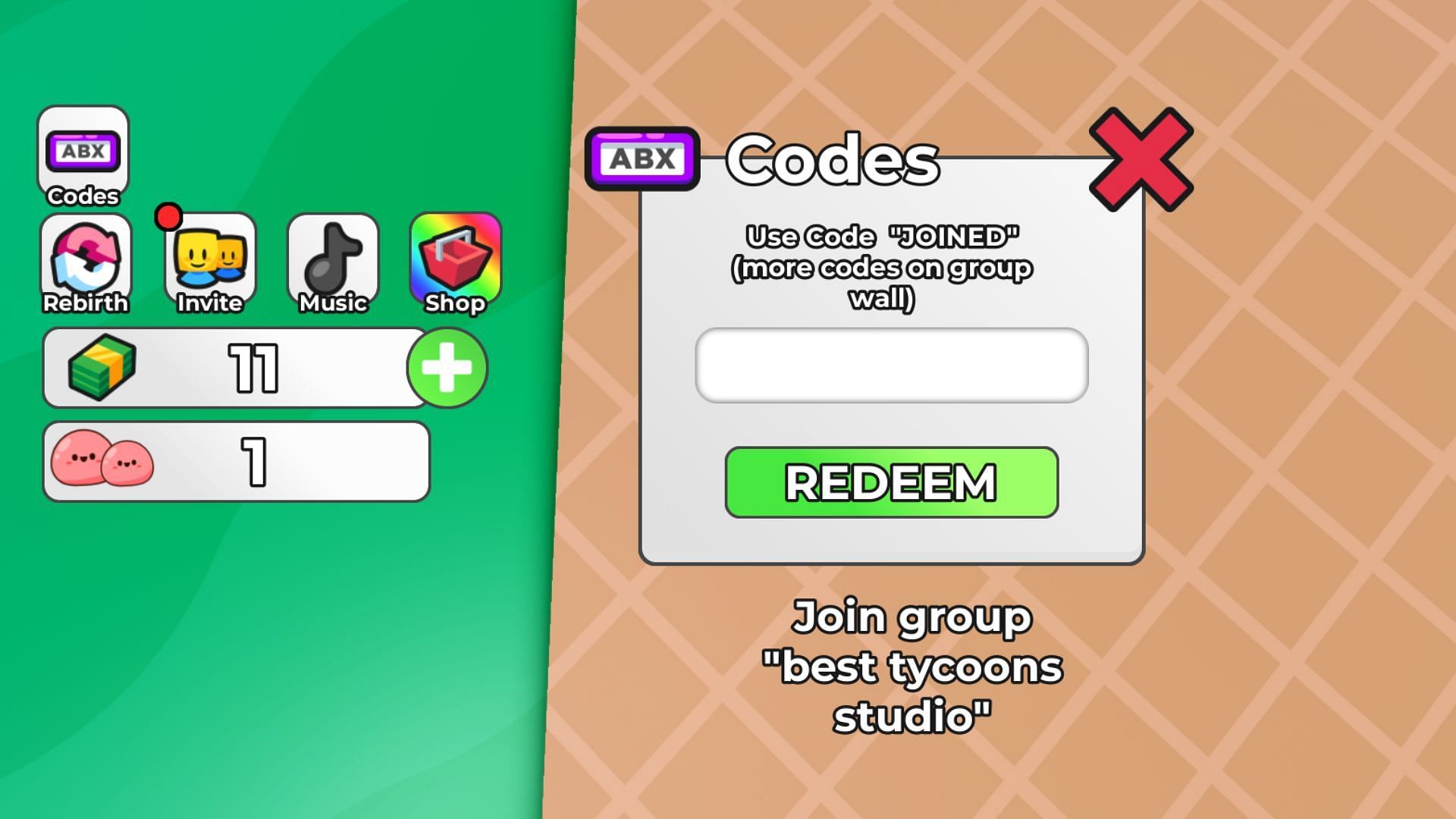 Redeem codes in Mochi Shop Tycoon (Image via Roblox)