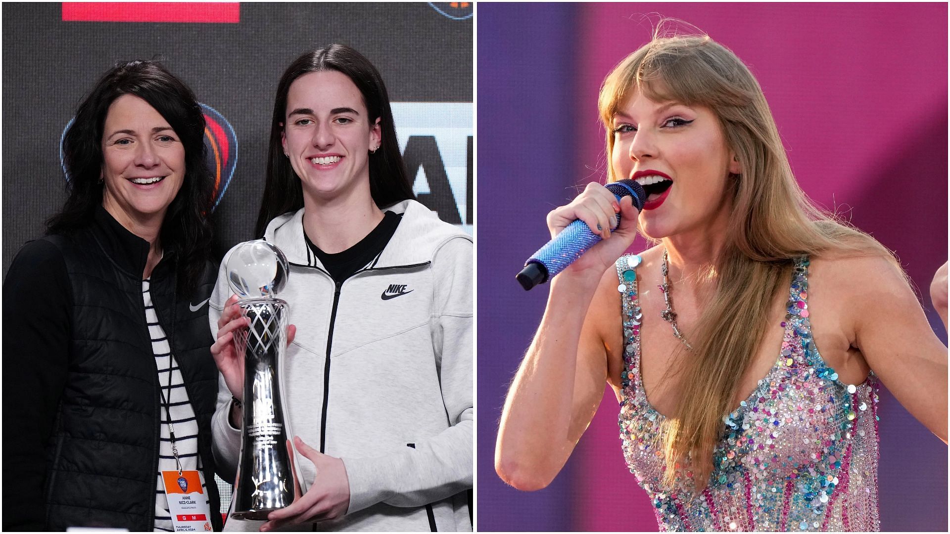 Caitlin Clark makes her feelings clear on turning her mother into a Taylor Swift fan. (Photos: IMAGN)