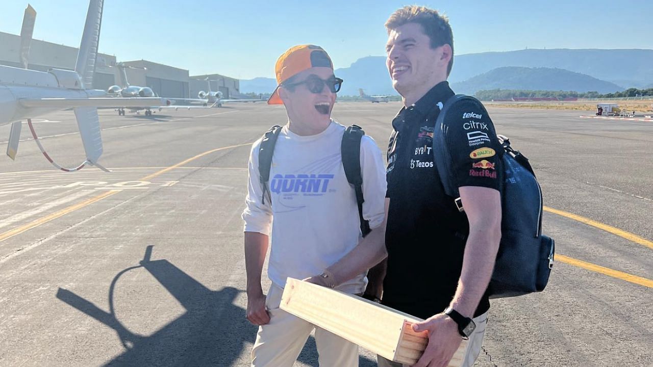 Max Verstappen with his friend and rival Lando Norris 