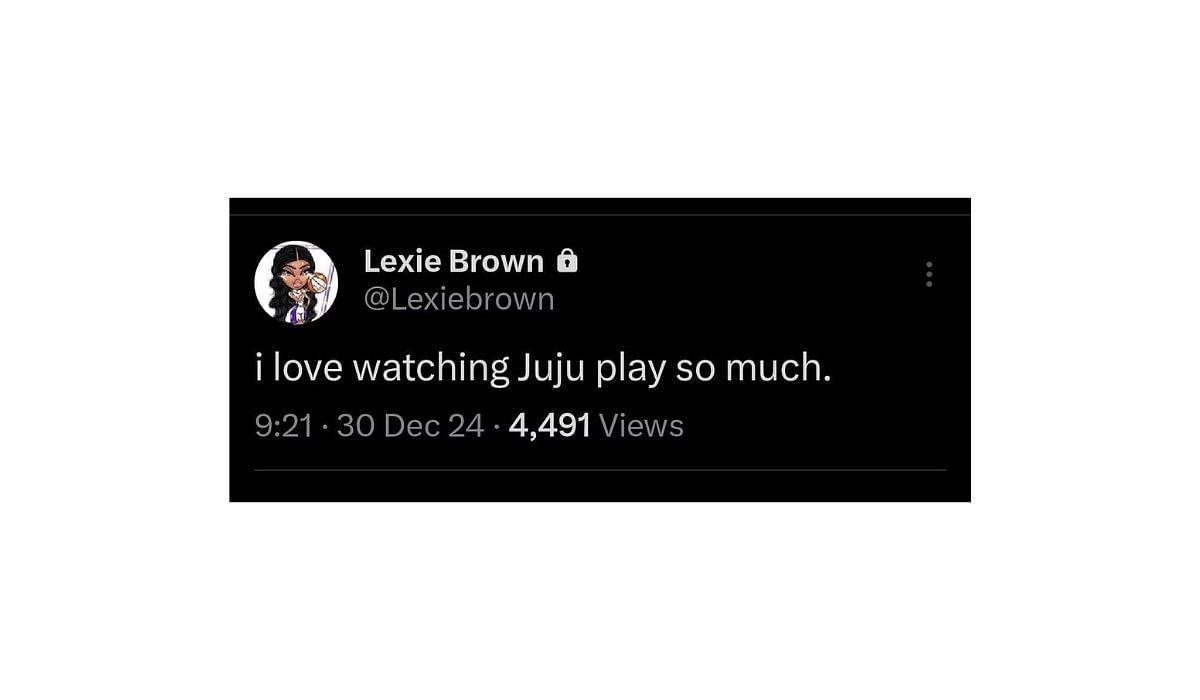 Lexie Brown comments on JuJu Watkions&#039; performance on Twitter