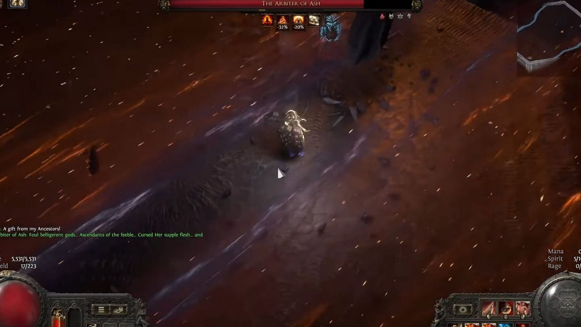 Flame wind wipe mechanic in Path of Exile 2 (Image via GGG)