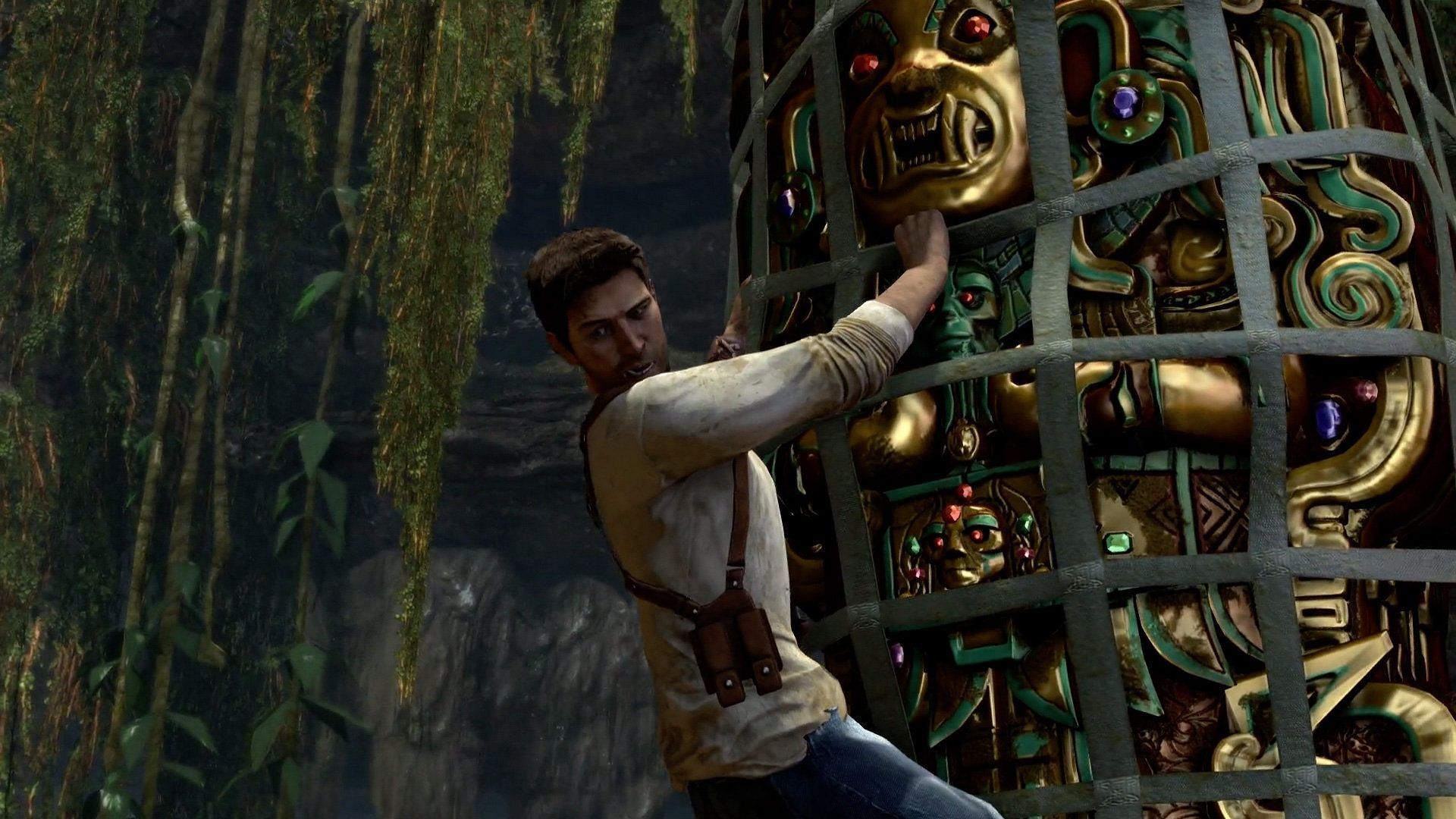 Uncharted: Drake&#039;s Fortune is full of satisfying combat encounters and character moments (Image via Sony Interactive Entertainment)