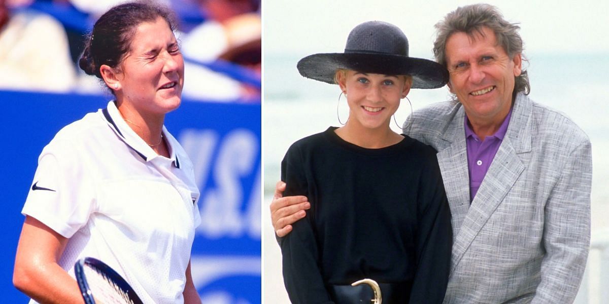 Monica Seles with her father Karolj (Image Source: Getty)