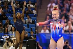 Joscelyn Roberson makes her feelings known as she reunites with Paris Olympics teammate Jordan Chiles amid the NCAA Gymnastics season