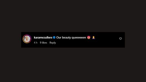 Lance McCullers Jr.'s wife Kara's comment (Image via Instagram/@daniellardzz)