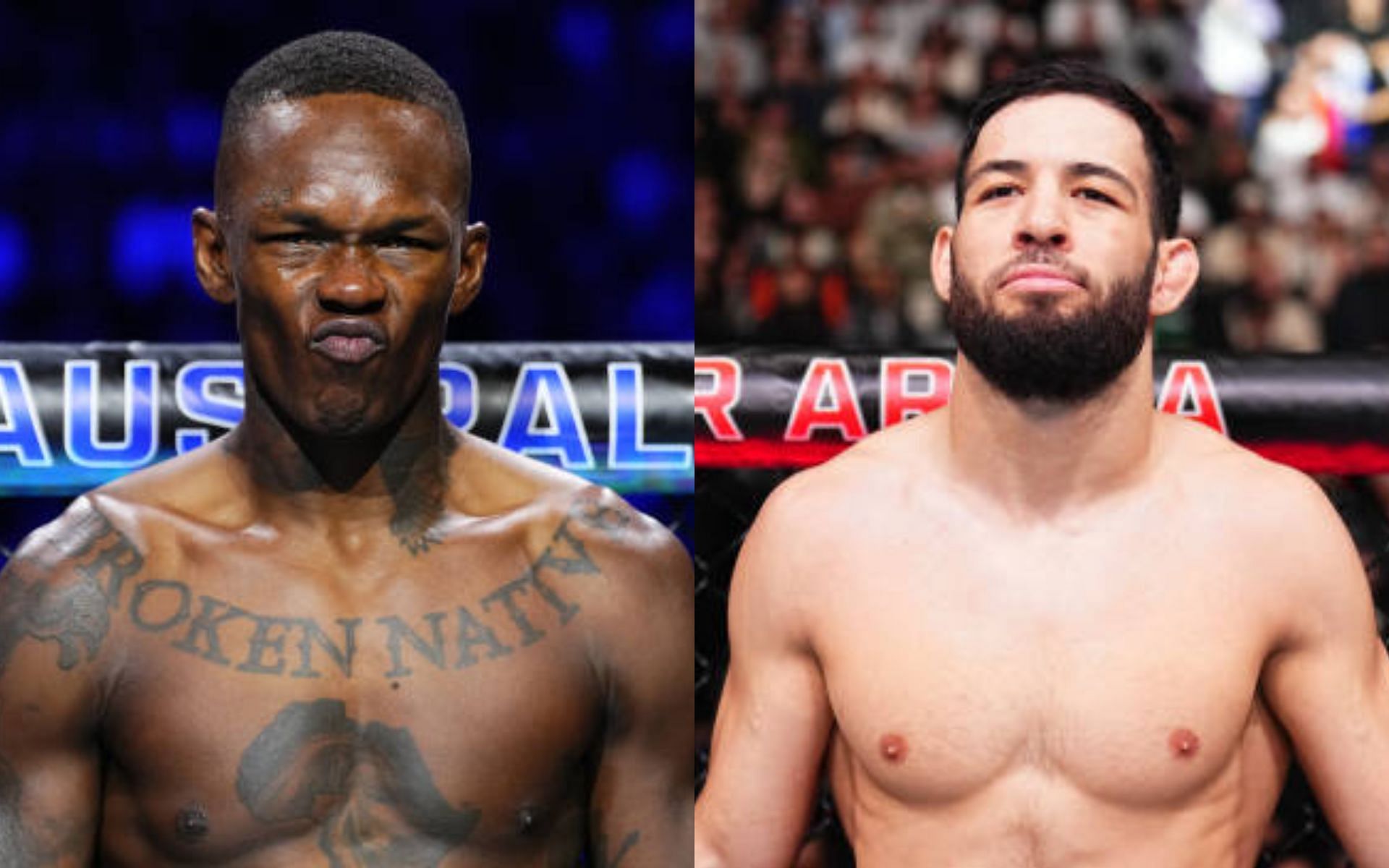 Israel Adesanya (left) planning to make a statement against Nassourdine Imavov (right) [Image credits: Getty Images]