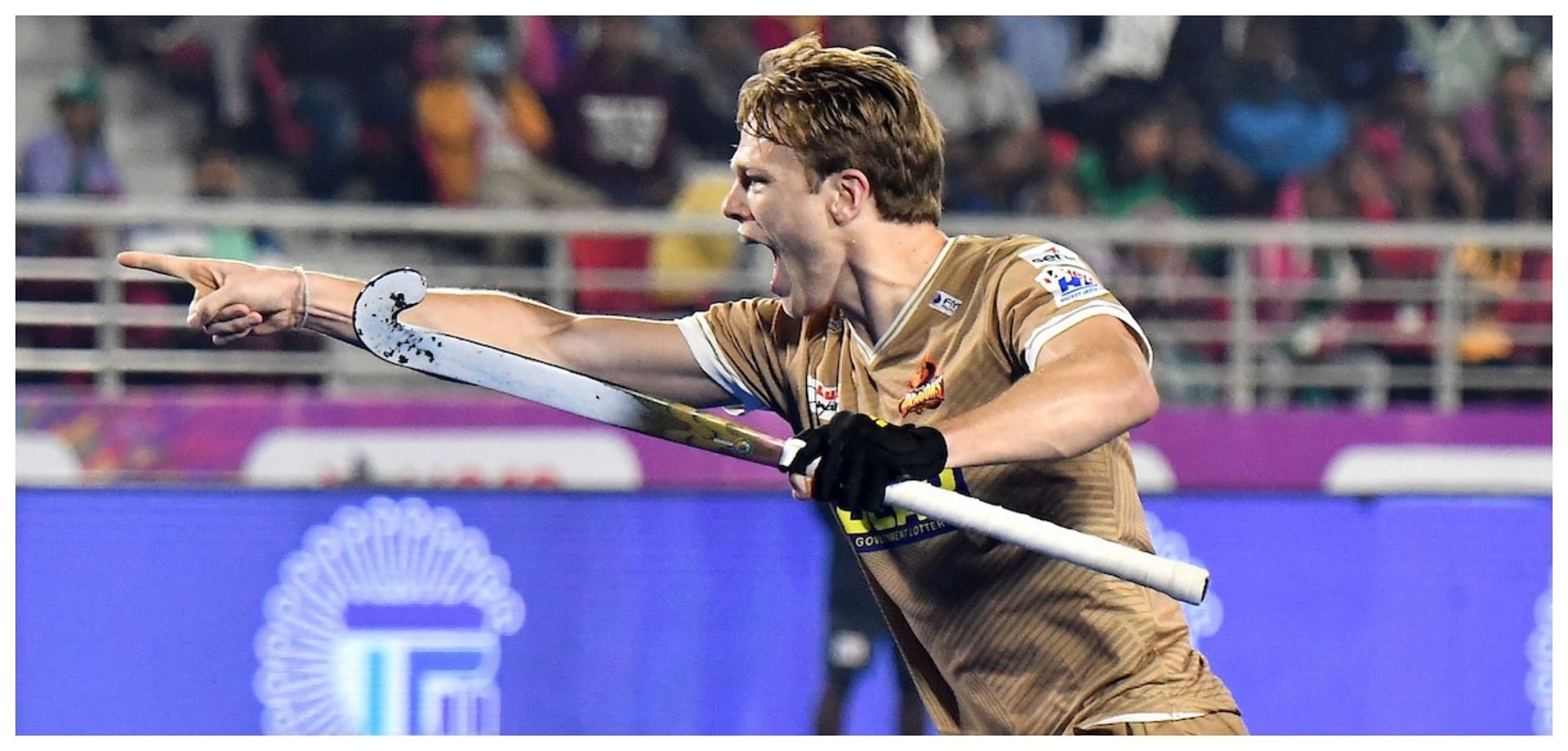 Jip Janssen has netted 5 goals despite an injury while also helping his teammate score - Source: Hockey India League