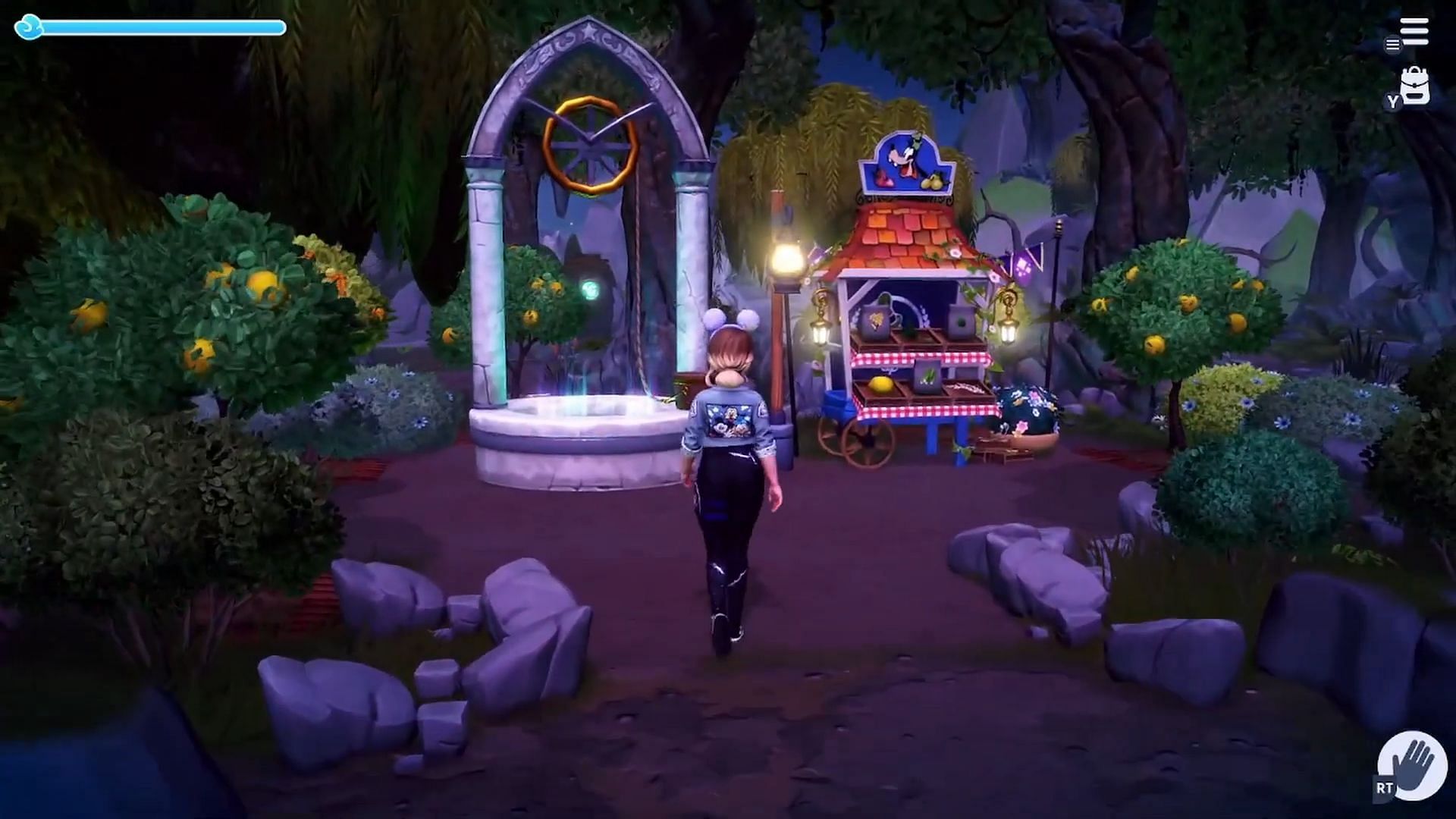 Goofy&#039;s Stall in Glade of Trust (Image via Gameloft || YouTube/@CozyKaybee)