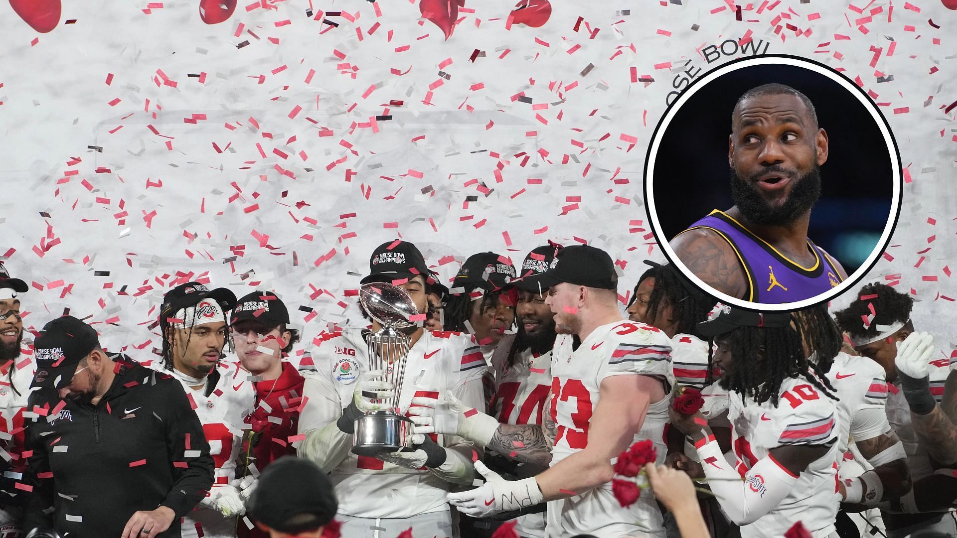 LeBron James makes feelings clear about $3.7M NIL-valued Ohio State star. (Photos: IMAGN)