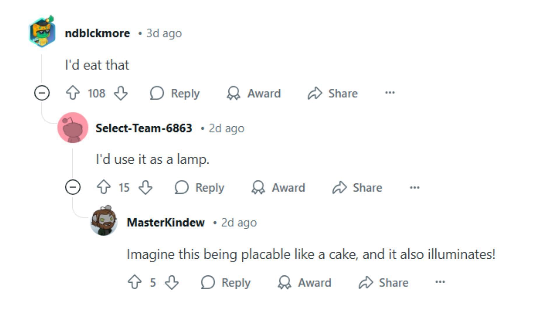 Fans discuss the new idea and how it could work inside the game (Image via Reddit/u/chilipizdec)