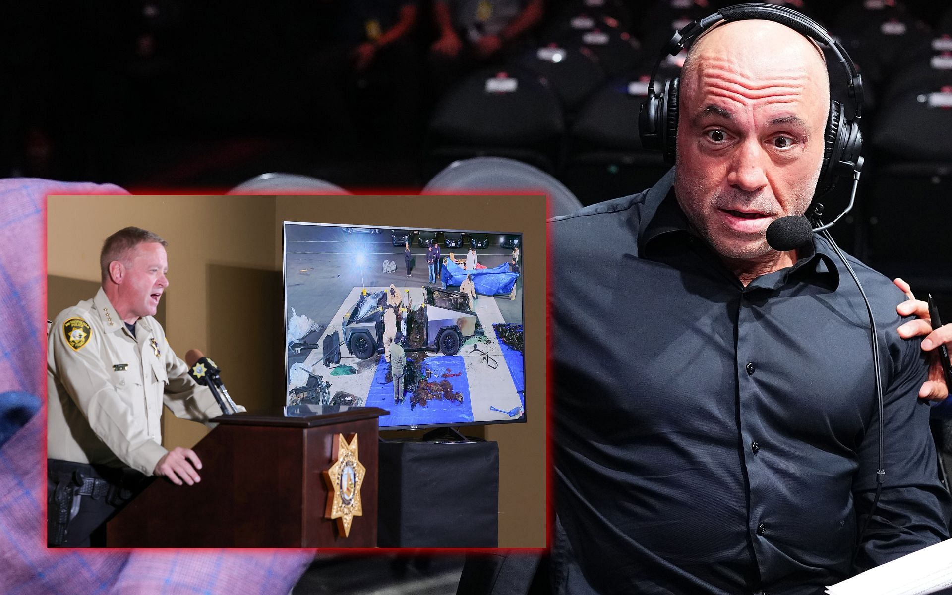 Joe Rogan reacts to Tesla bombing outside Trump hotel. [Images courtesy: Getty]