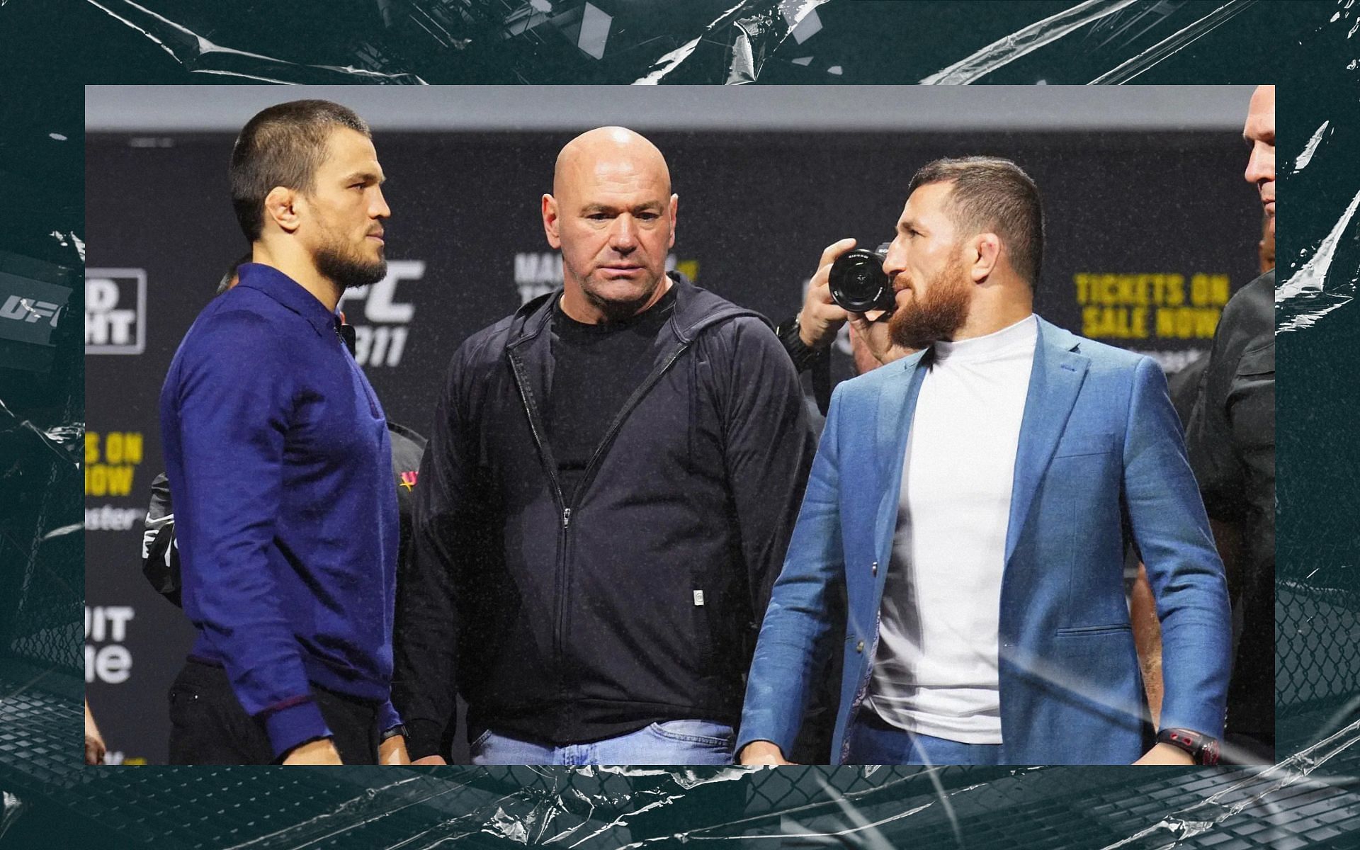 Merab Dvalishvili (right) weighs in on his injury ahead of UFC 311 fight against Umar Nurmagomedov (left). [Image courtesy: Getty Images]