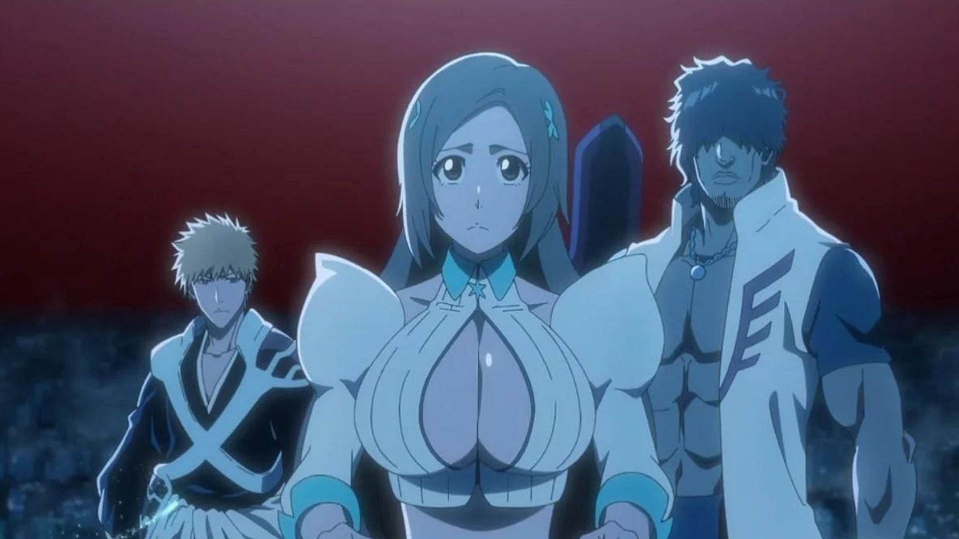 Ichigo, Orihime, and Sado as seen in Bleach anime (Image via Studio Pierrot)