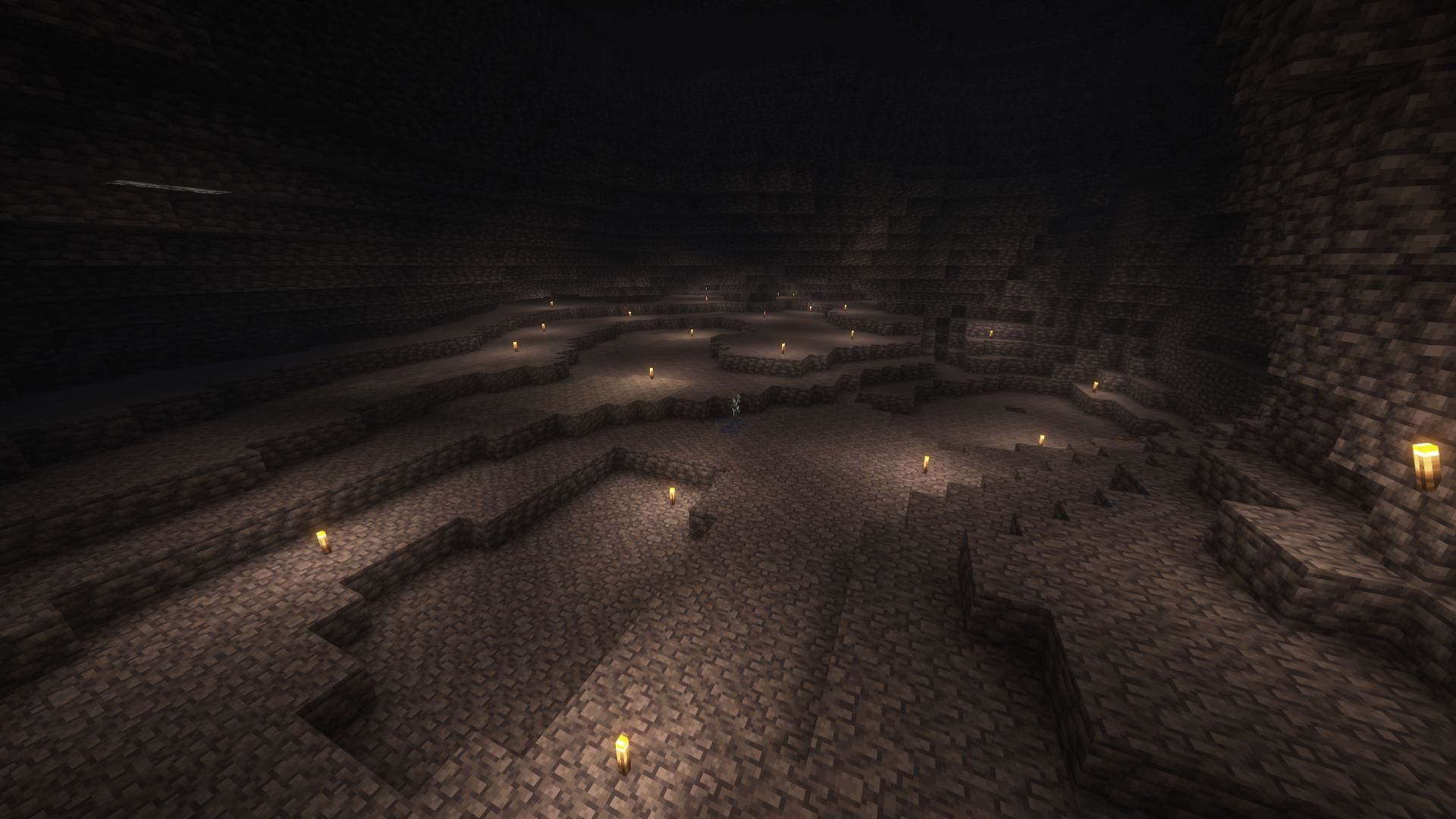 Torches must be placed to reduce the respawning of hostile mobs (Image via Mojang Studios)