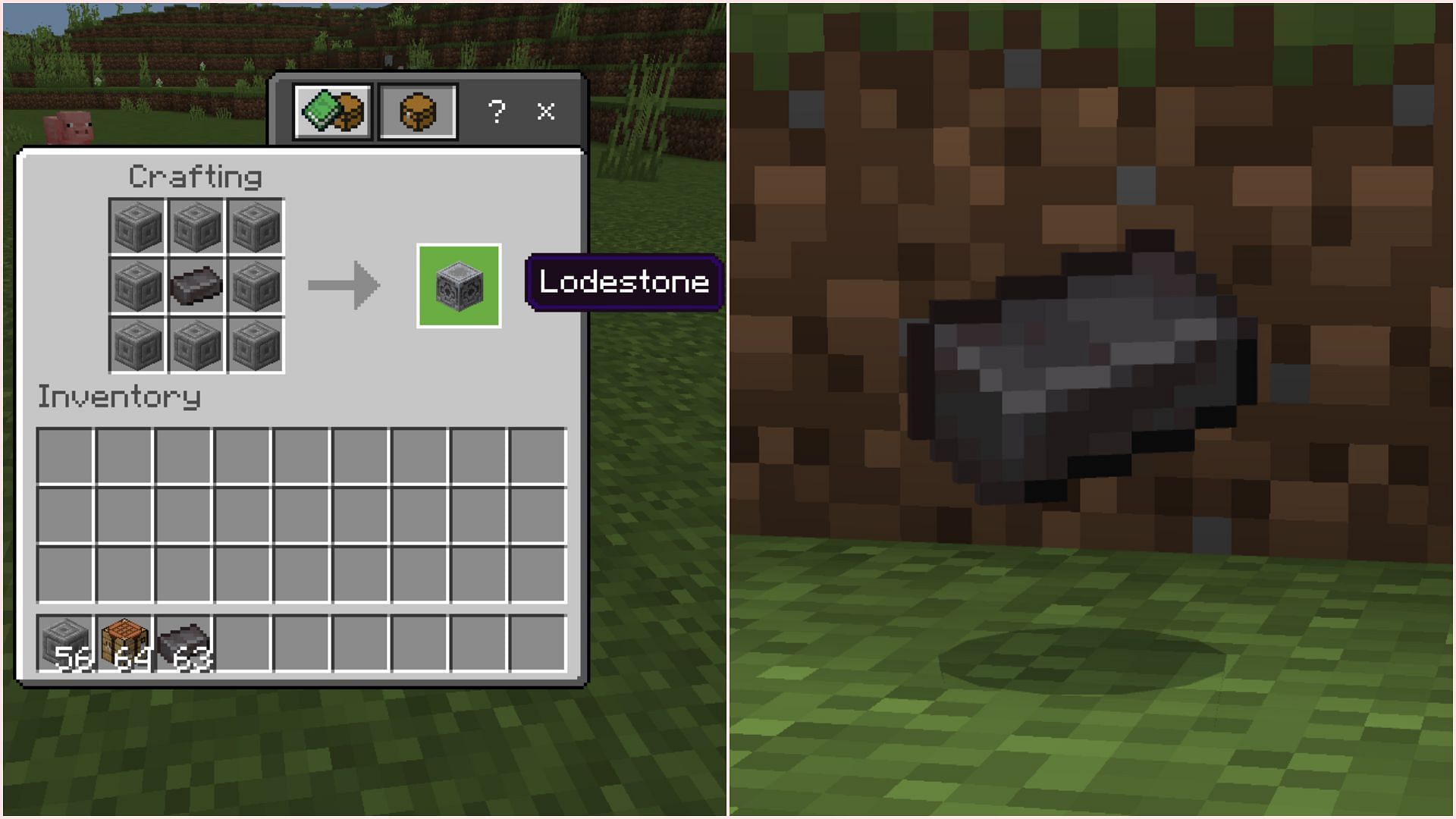 Lodestone currently requires netherite ingot (Image via Mojang Studios)