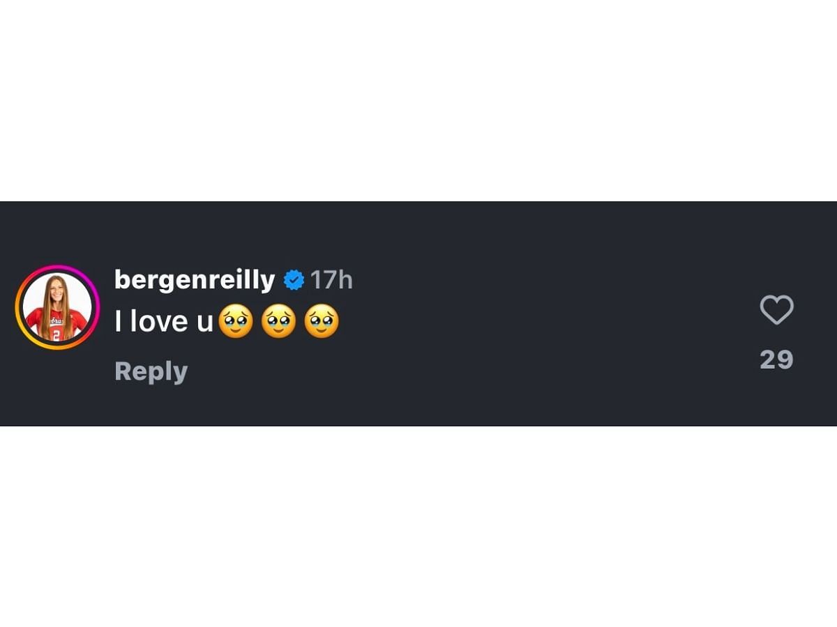 Rielly&rsquo;s comment on Instagram