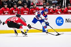 Cole Eiserman hints at what his taunt entailed for Canadian bench after scoring in USA vs Canada World Juniors clash