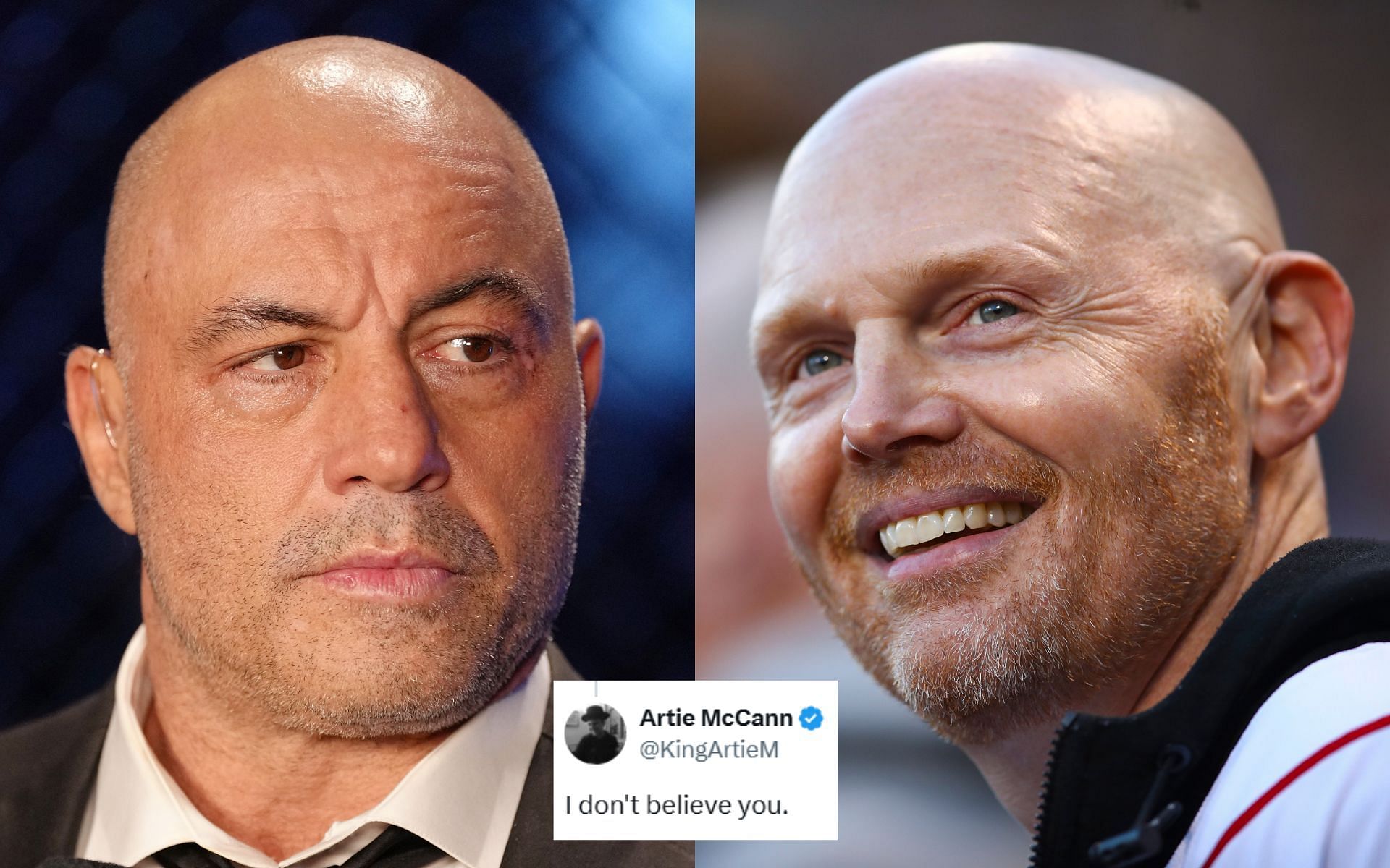 Joe Rogan (left) is no stranger to Bill Burr (right) and has even previously hosted him on the JRE podcast [Images courtesy: Getty Images]