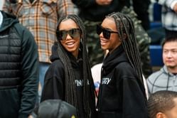 IN PICS: Sean 'Diddy' Combs twin daughters don all-black fit for Sierra Canyon game with LeBron James in attendance