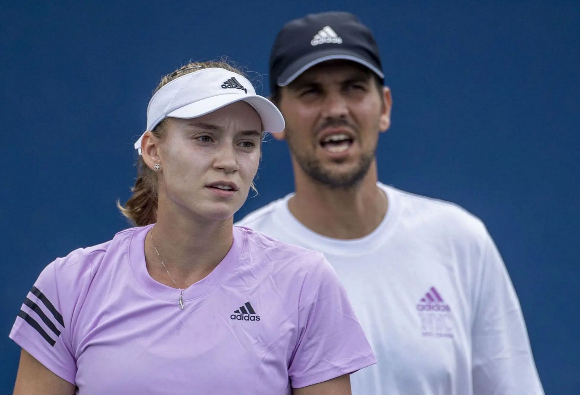 Elena Rybakina pictured with coach Stefano Vukov - Image Source: Getty