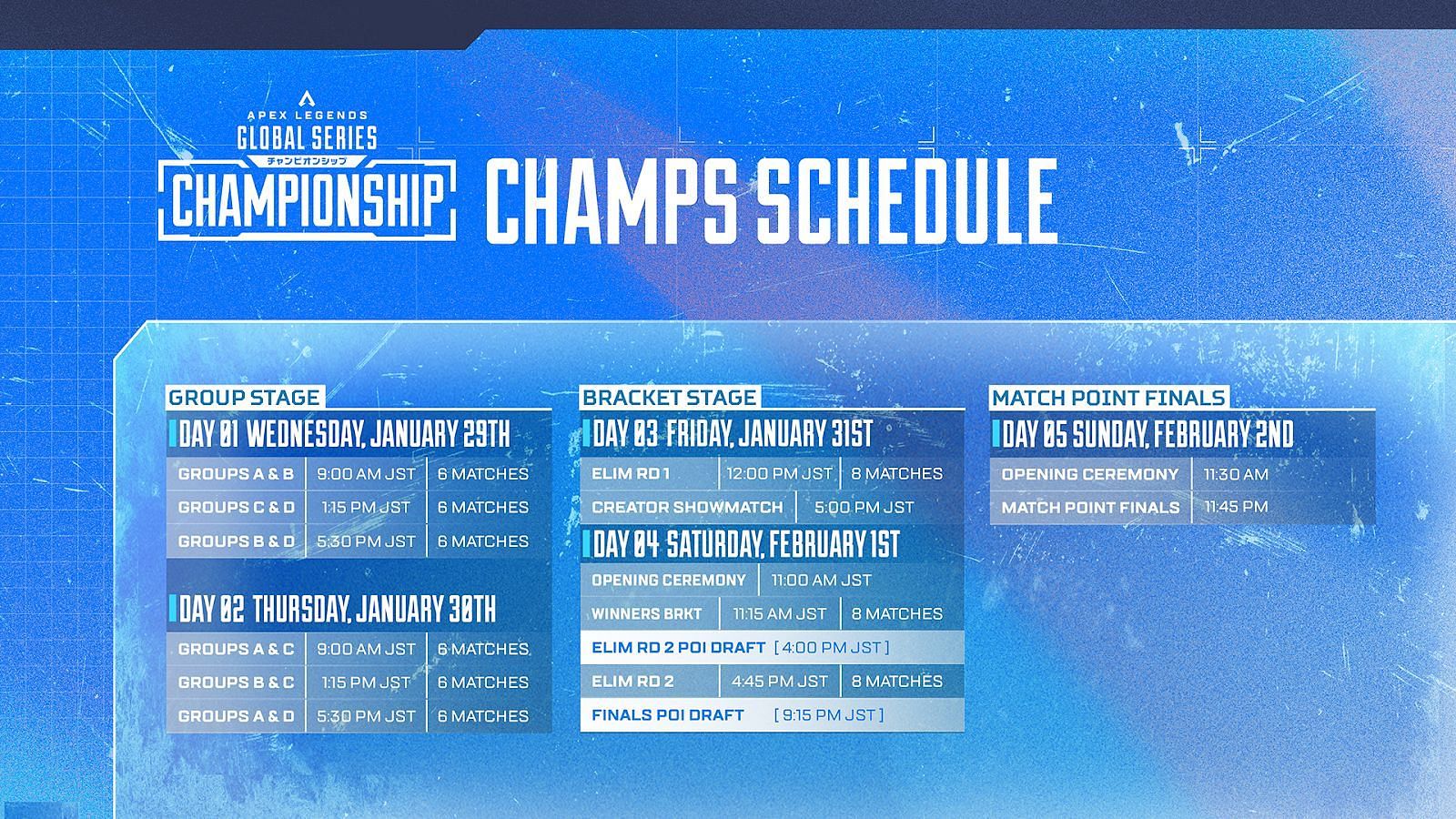 ALGS Champs schedule (Image via EA)