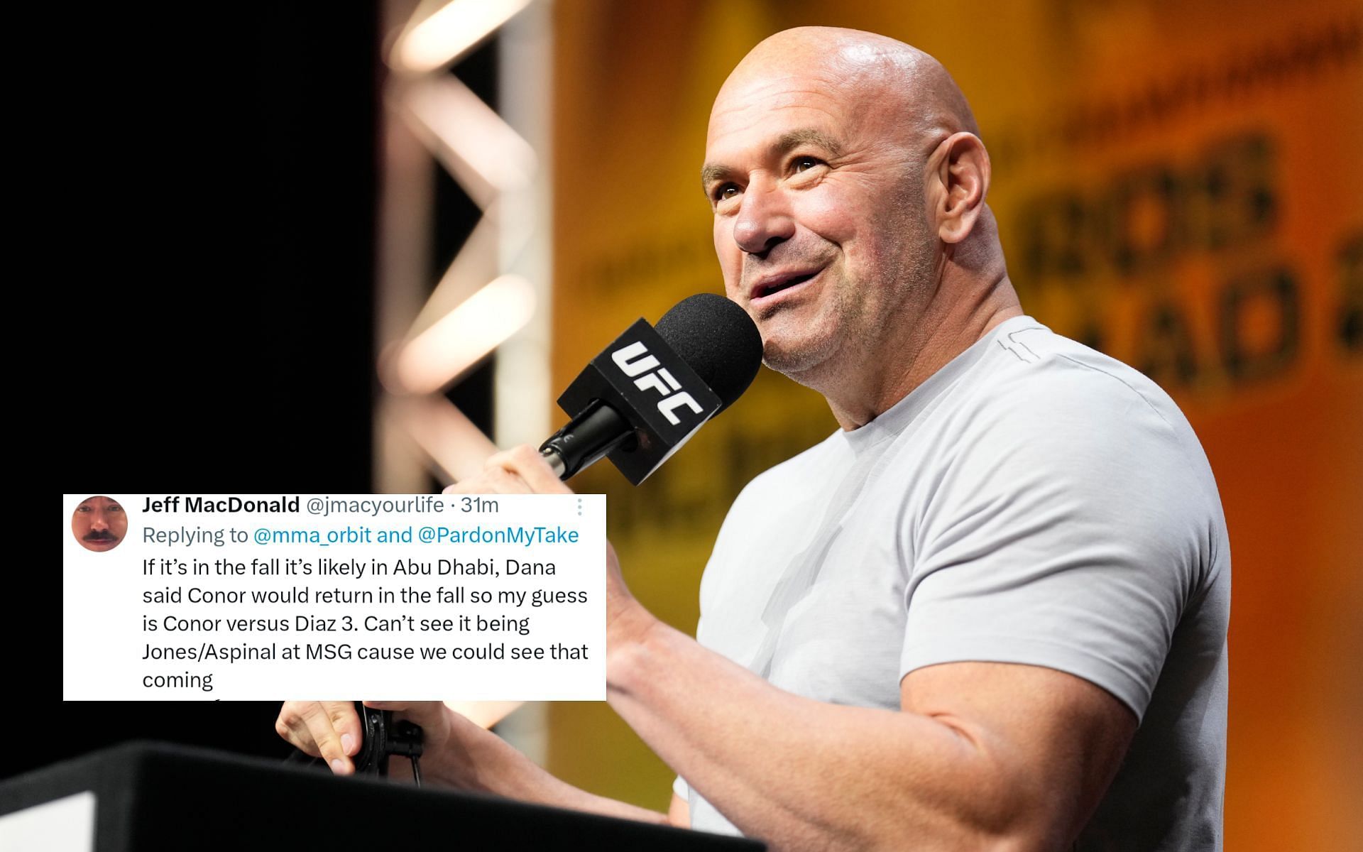 Fans react as Dana White teases massive fight. [Image courtesy: Getty Images]