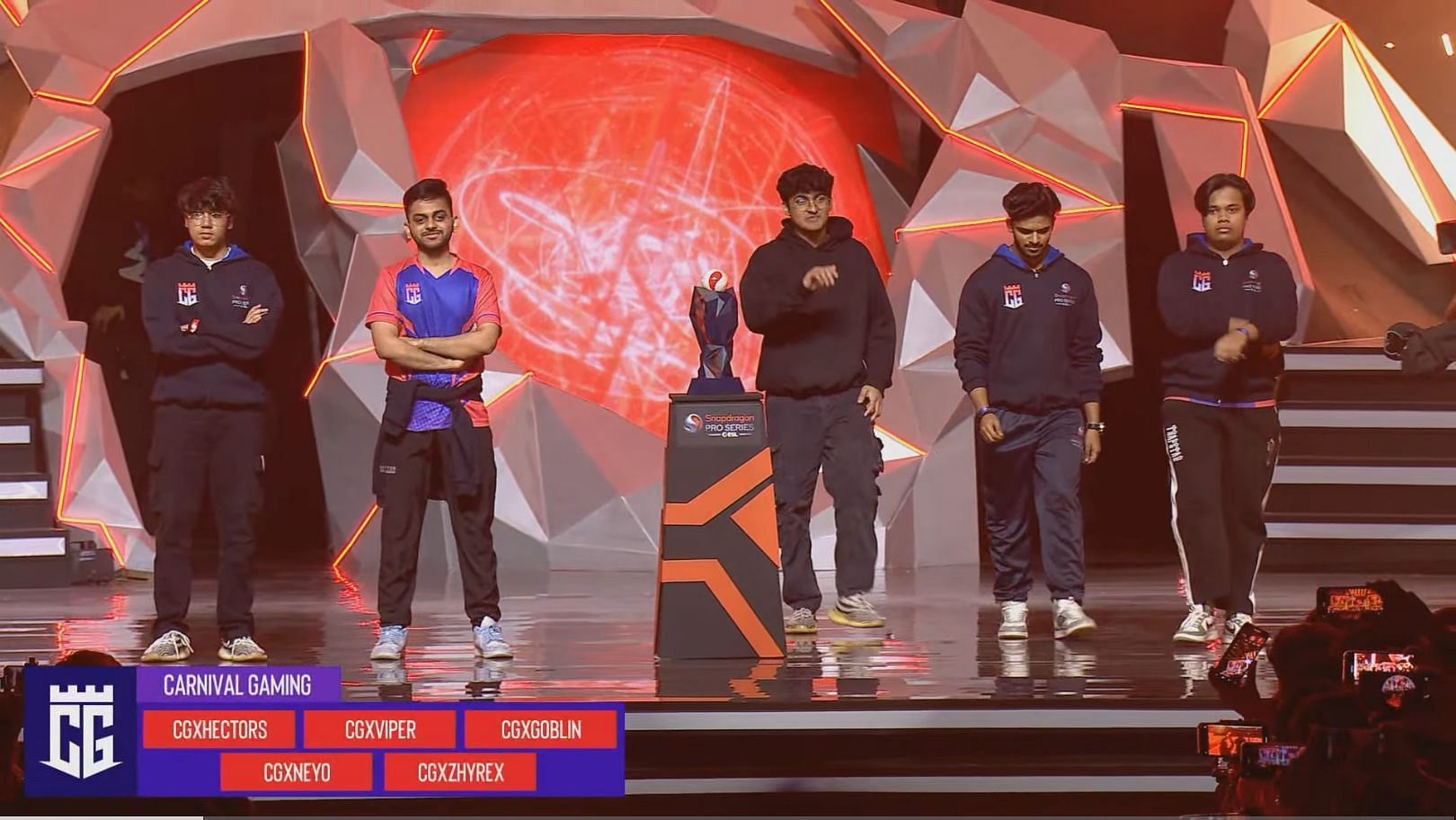 Carnival Gaming claims first place on Day 1 of SPS BGMI Finals (Image via YouTube/ESL India)