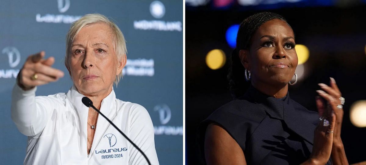 Martina Navratilova (L), Michelle Obama (R) [Image source: Getty]