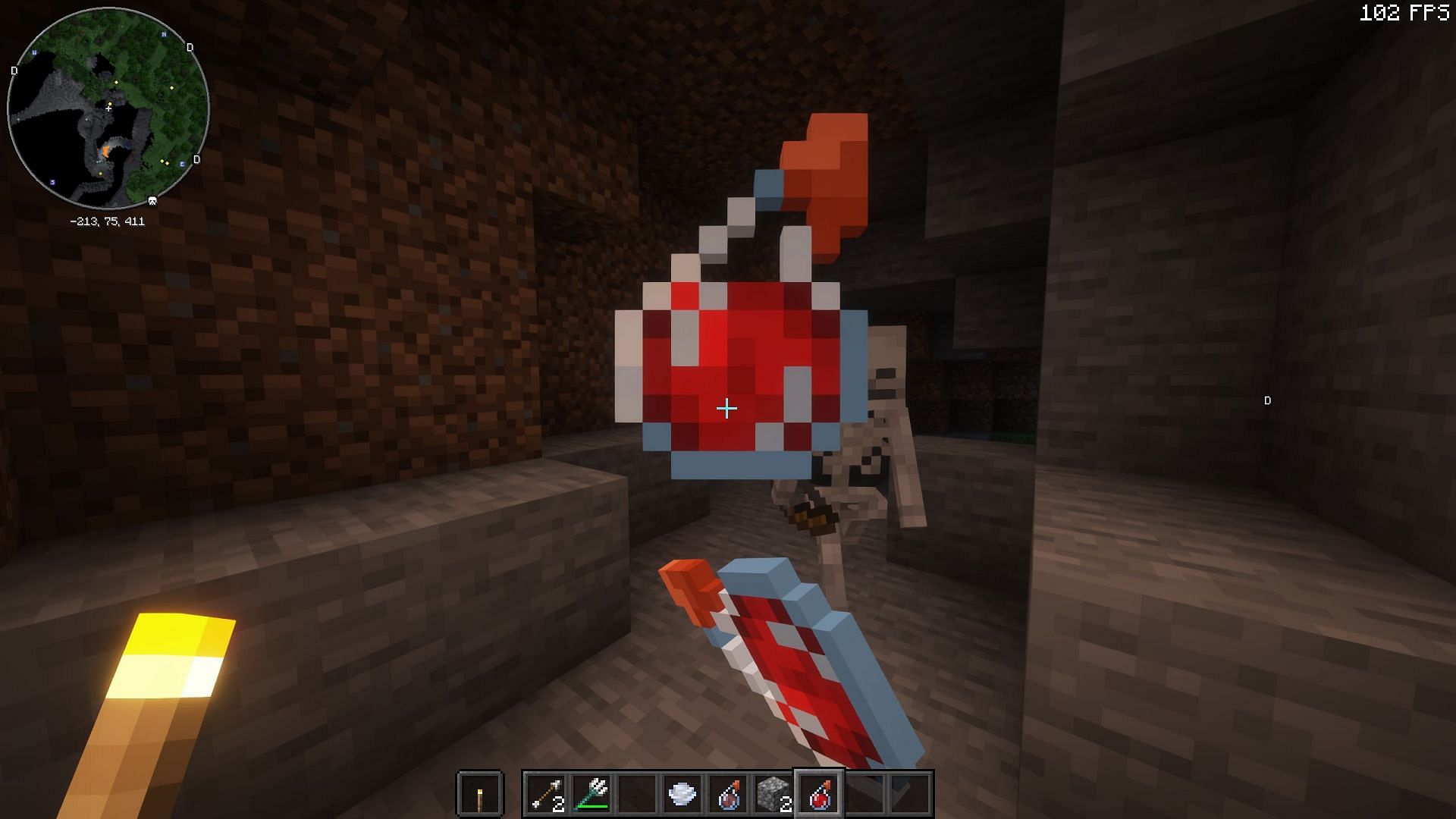 Potions are also projectile attacks that both players and certain hostile mobs can throw (Image via Mojang Studios)