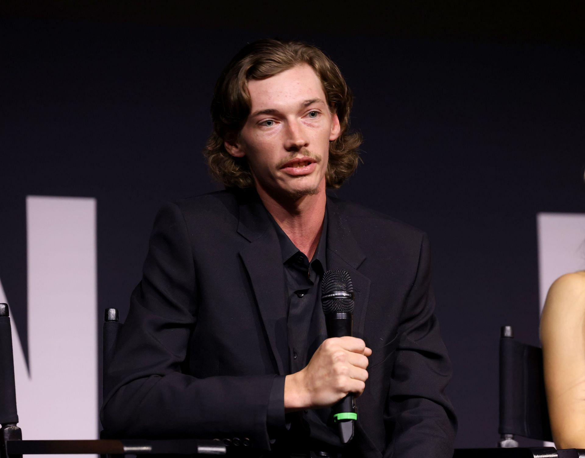 Jacob Lofland speaks onstage during the &quot;Landman&quot; premiere (Image via Getty/@Randy Shropshire)