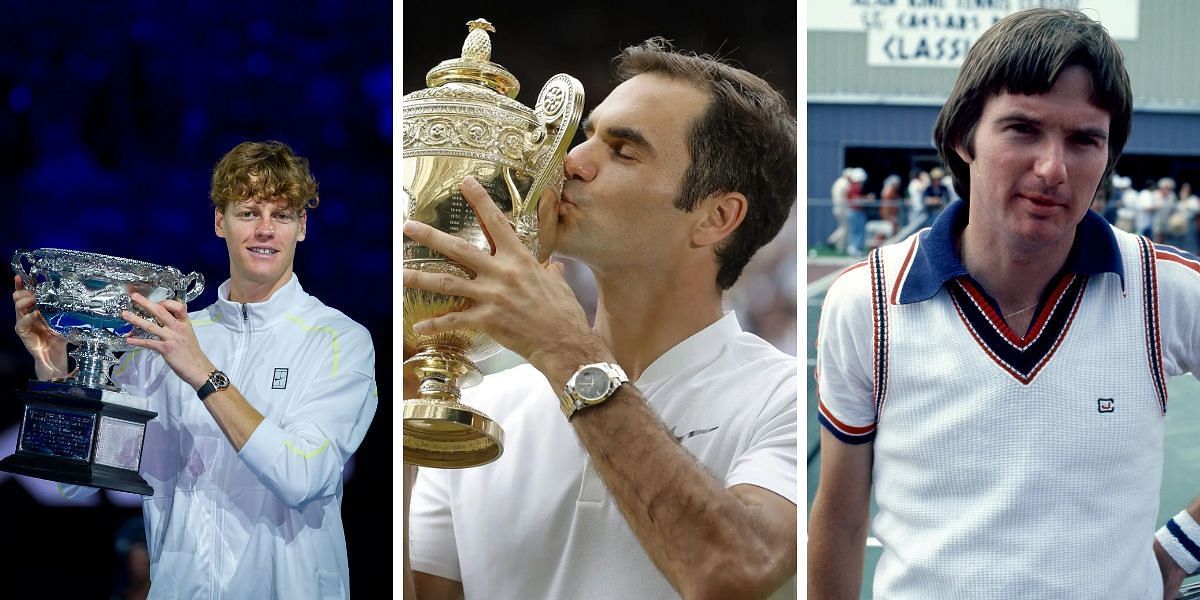 Roger Federer, Jimmy Connors and Jannik Sinner all won their first three Grand Slam finals (Image Source: Getty)