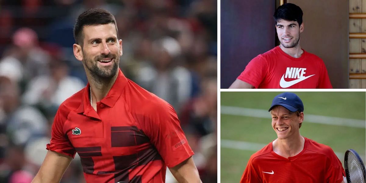 Novak Djokovic Carlos Alcaraz Jannik Sinner 