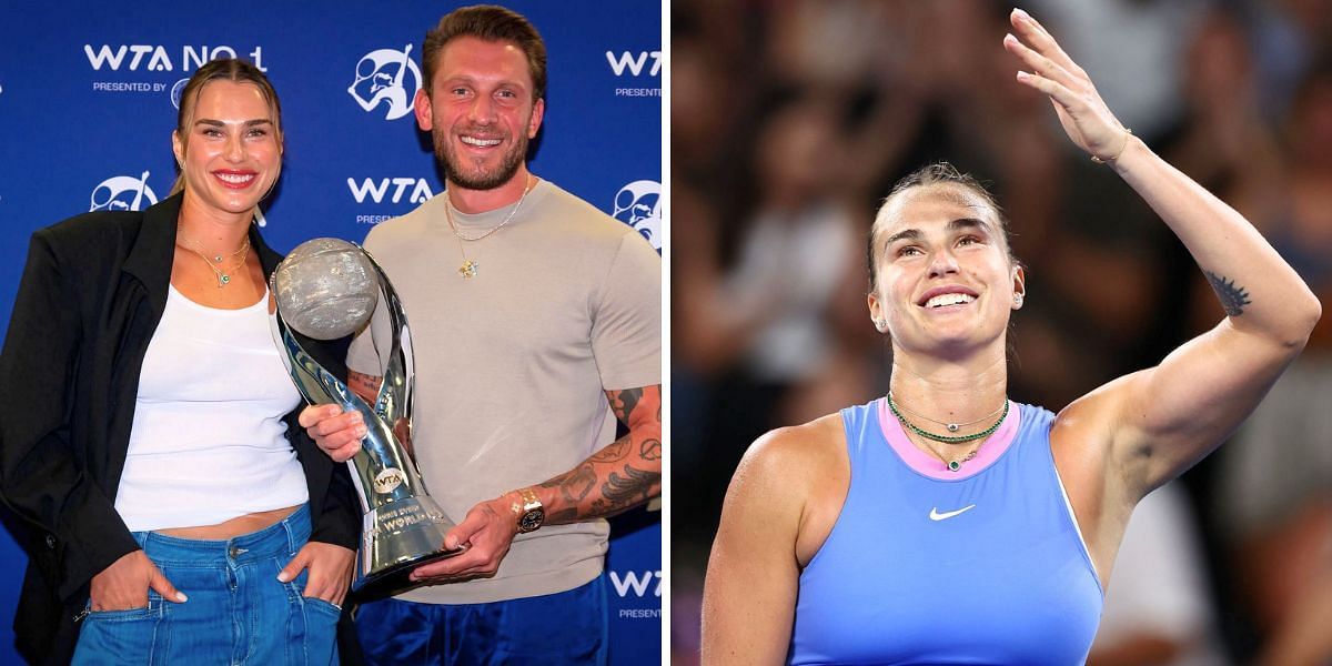 Aryna Sabalenka (R) with her boyfriend Georgios Frangulis (R) [Image Source: Getty Images]