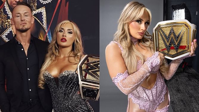 Ludwig Kaiser shares a three-word message on behalf of Tiffany Stratton; the new WWE Women's Champion reacts