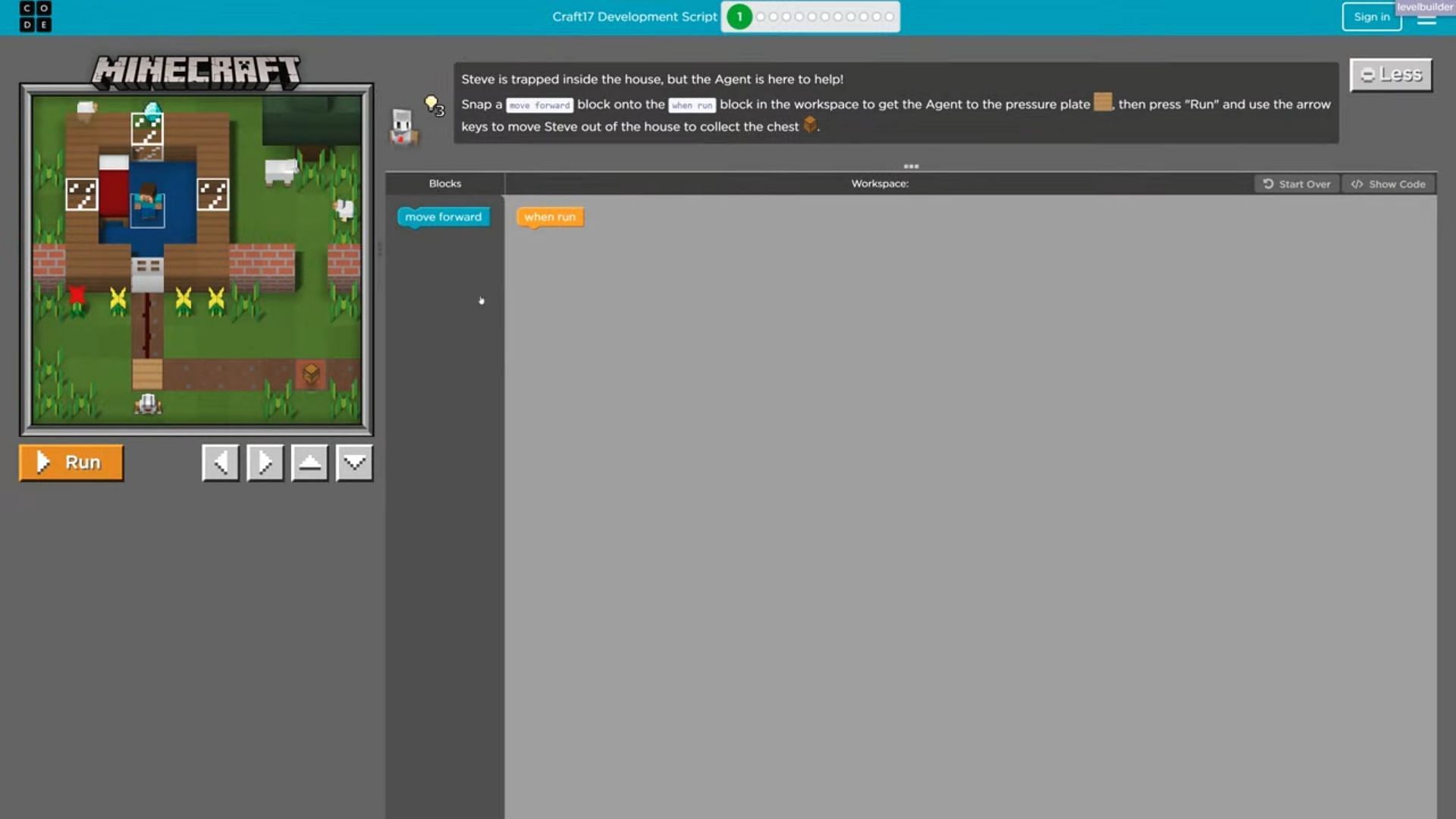 Hour of Code creates unique coding-based challenges that students must solve (Image via YouTube/Minecraft Education)