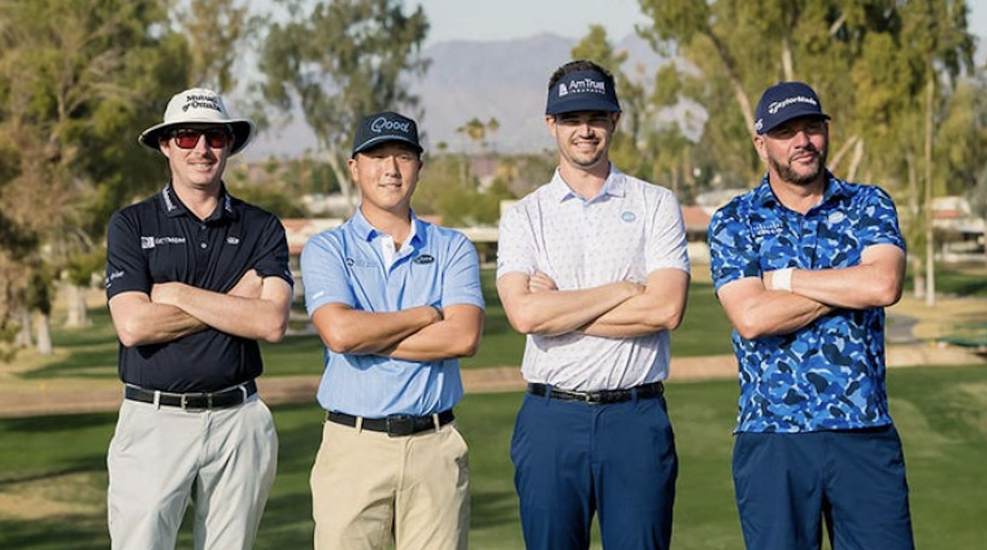 Joel Dahmen, John Pak, Beau Hossler, and Michael Block (Image via X @goodgood_golf)