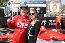 Marcus Ericsson and wife Iris Tritsaris ring in the new year with kisses and champagne