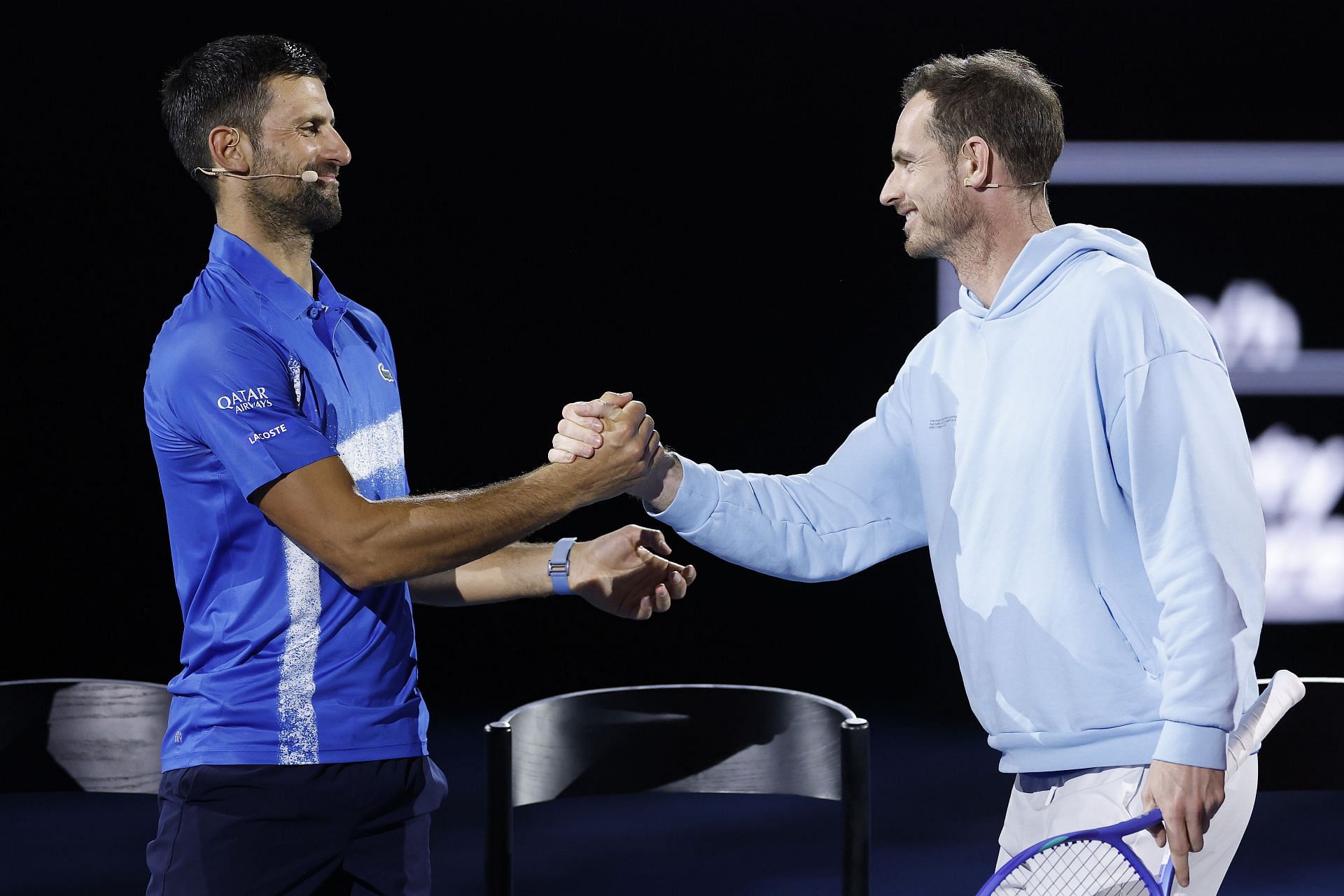 Andy Murray and Novak Djokovic at Australian Open 2025 - Source: Getty