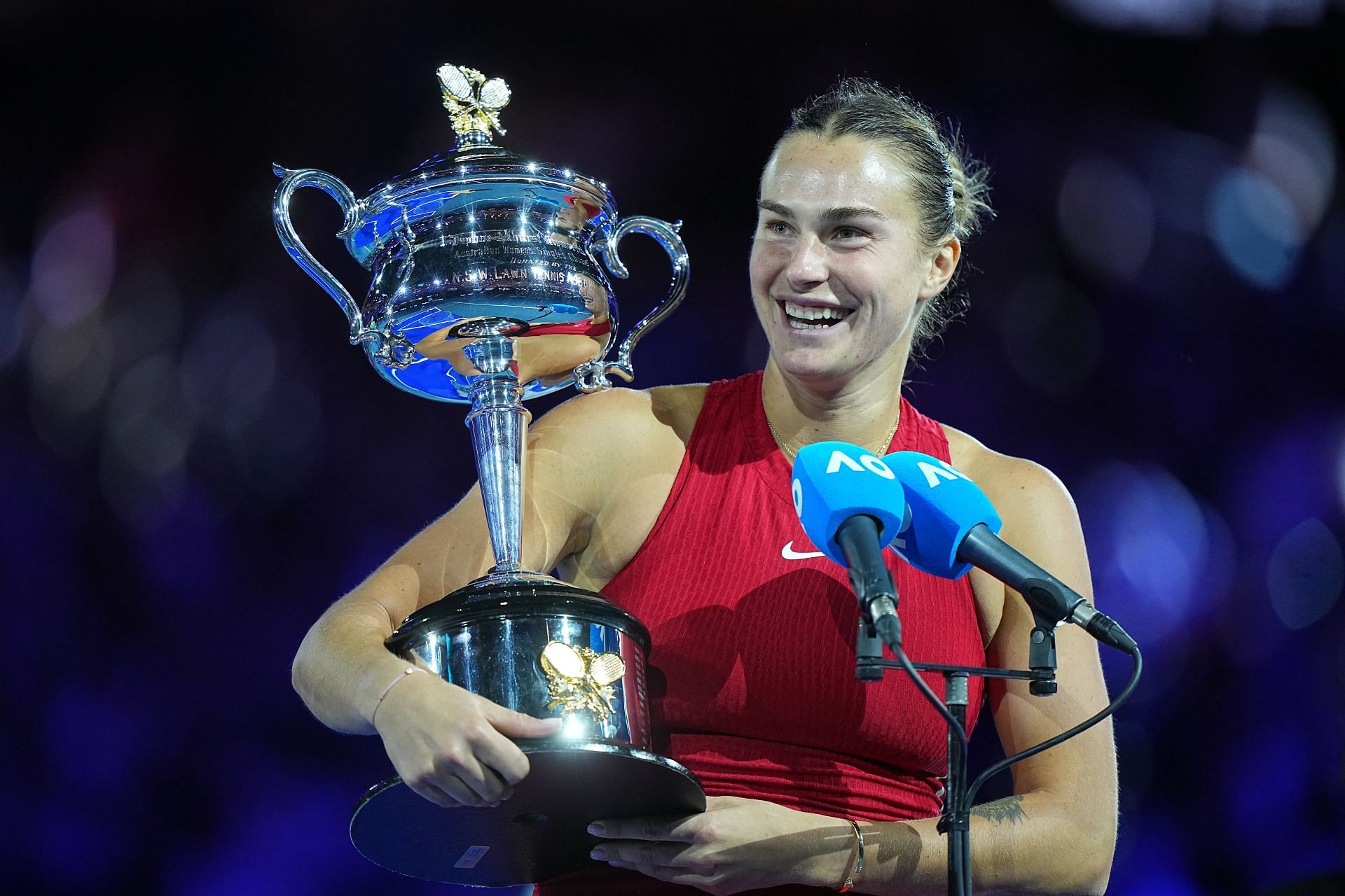 Aryna Sabalenka at the Australian Open 2024. (Photo: Getty)