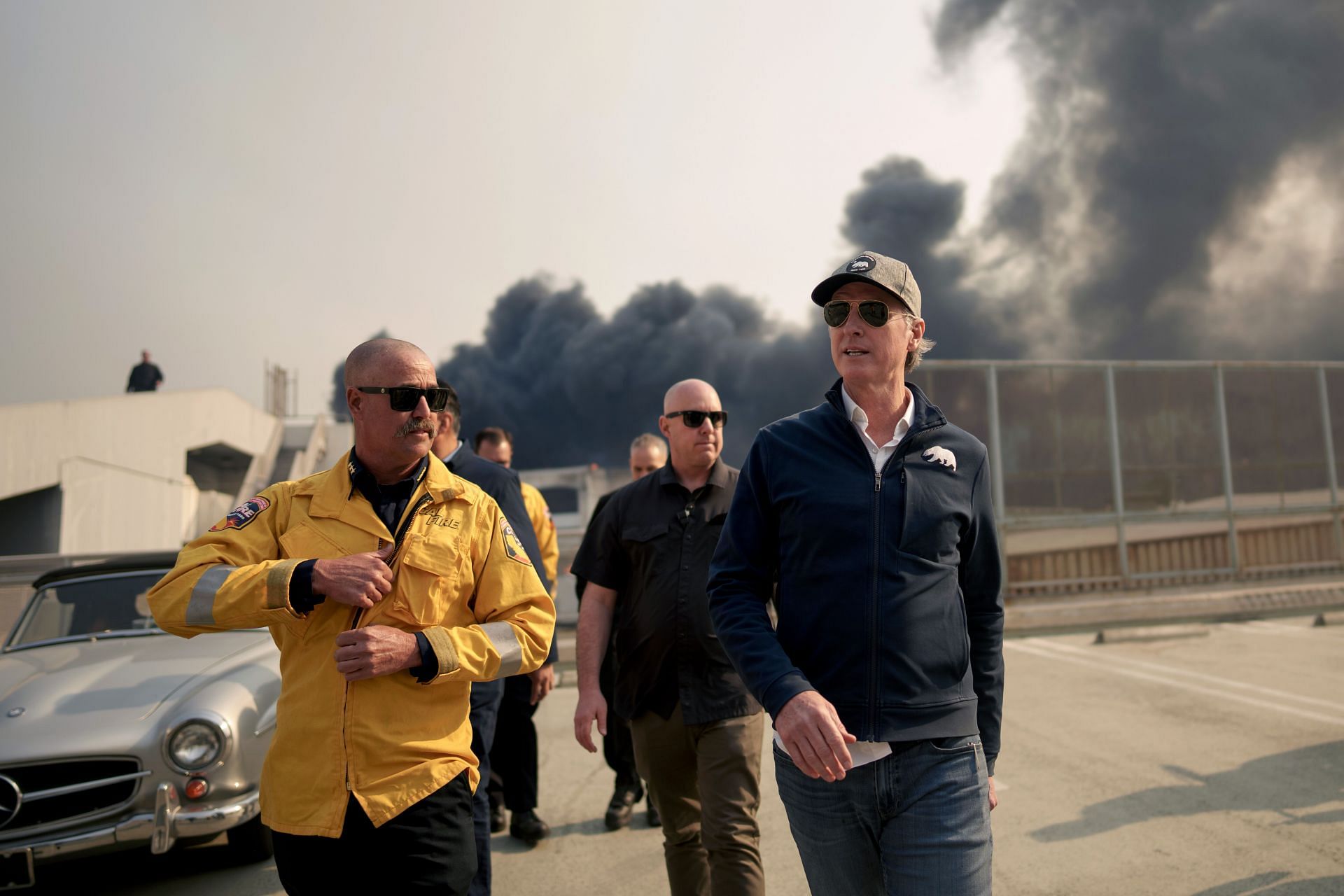 Powerful Winds Fuel Multiple Fires Across Los Angeles Area (Image via Getty)