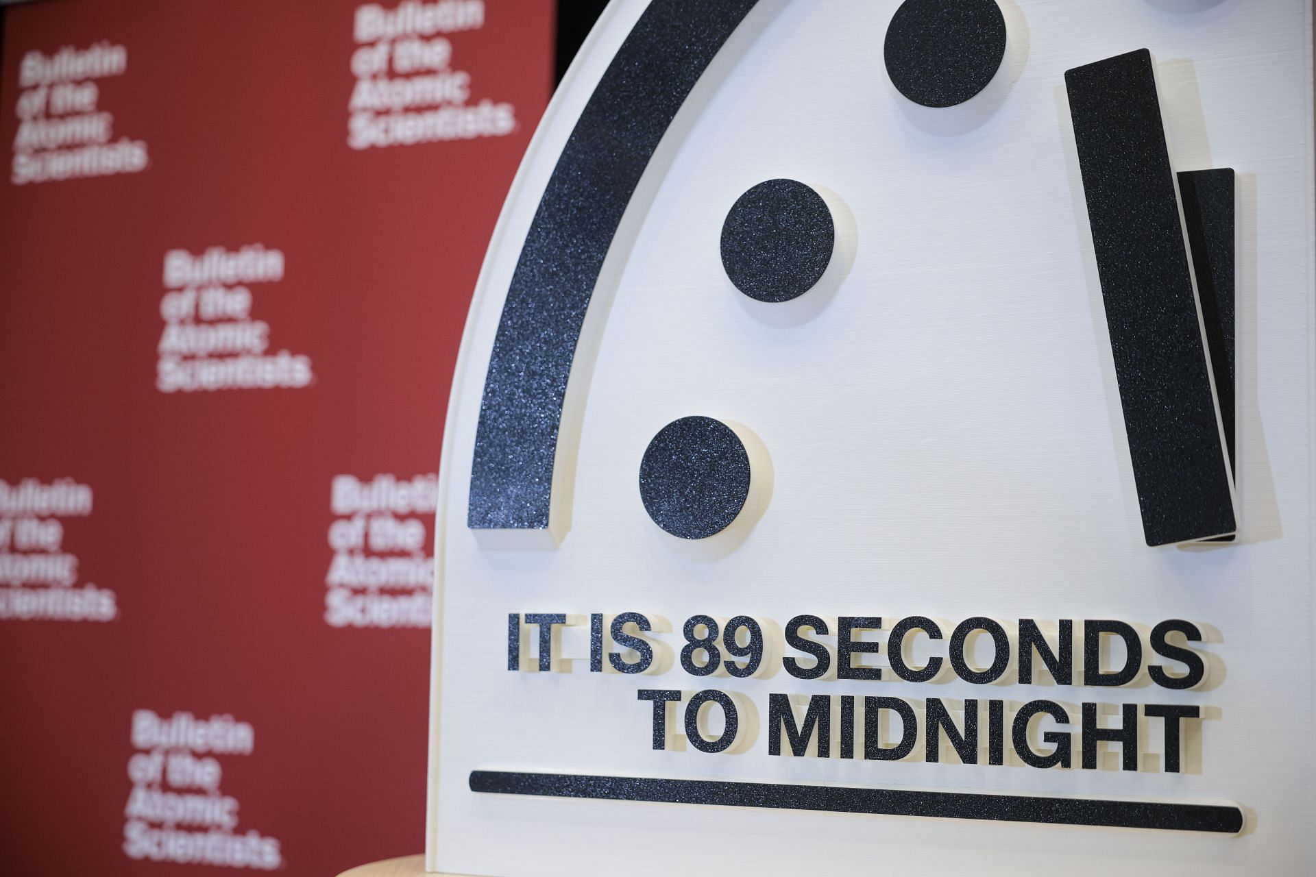 The Bulletin Of The Atomic Scientists Holds Its Annual &quot;Doomsday Clock&quot; Adjustment News Conference - Source: Getty